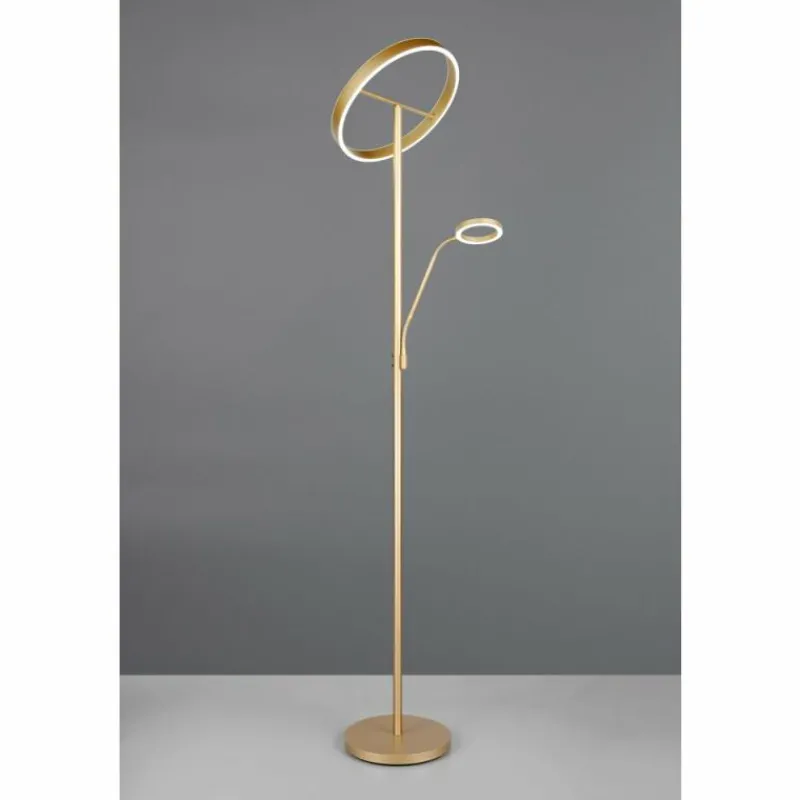 Lampes Dorées-Luminaires Trio Willis Lampadaire LED Or, 2 lumières