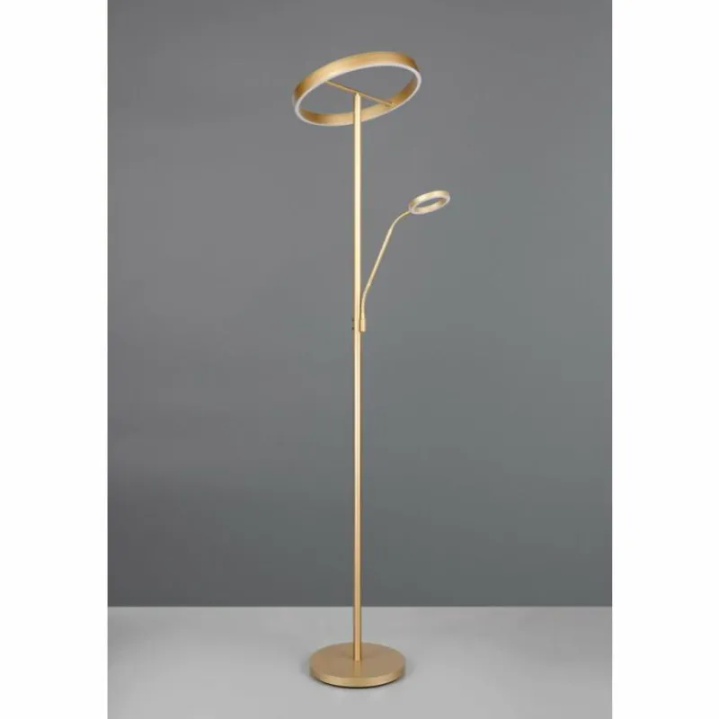 Lampes Dorées-Luminaires Trio Willis Lampadaire LED Or, 2 lumières