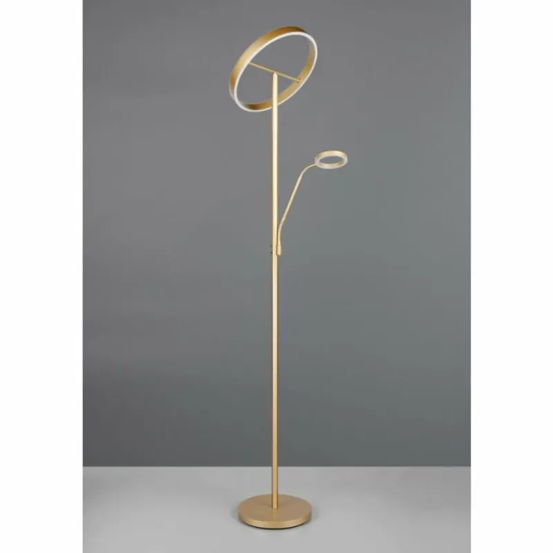 Lampes Dorées-Luminaires Trio Willis Lampadaire LED Or, 2 lumières