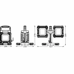 Luminaires Ledvance Worklight Projecteur LED Gris, Noir, 1 lumière