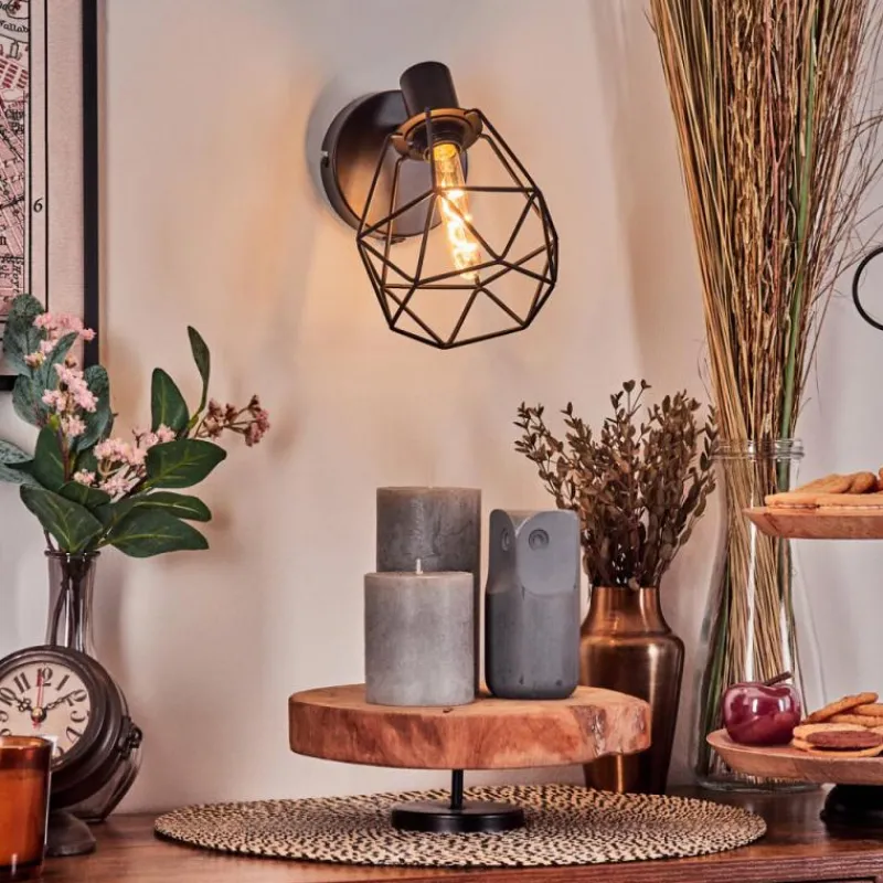 hofstein Yaak Applique murale Noir, 1 lumière