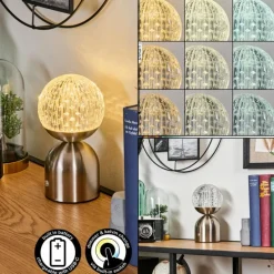 hofstein Yngered Lampe à poser LED Nickel mat, 1 lumière