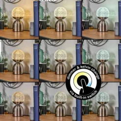 hofstein Yngered Lampe à poser LED Nickel mat, 1 lumière