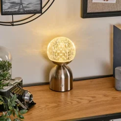 hofstein Yngered Lampe à poser LED Nickel mat, 1 lumière