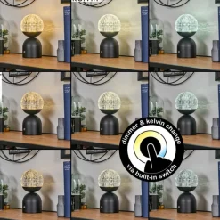 hofstein Yngered Lampe à poser LED Noir, 1 lumière