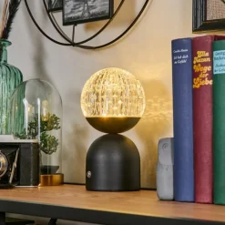 hofstein Yngered Lampe à poser LED Noir, 1 lumière