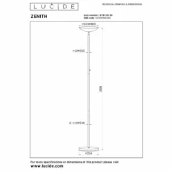 Luminaires Lucide ZENITH Lampadaire LED Noir, 1 lumière* Éclairage Led