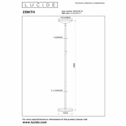 Luminaires Lucide ZENITH Lampadaire LED Blanc, 1 lumière* Lampadaires Et Lampes Sur Pied