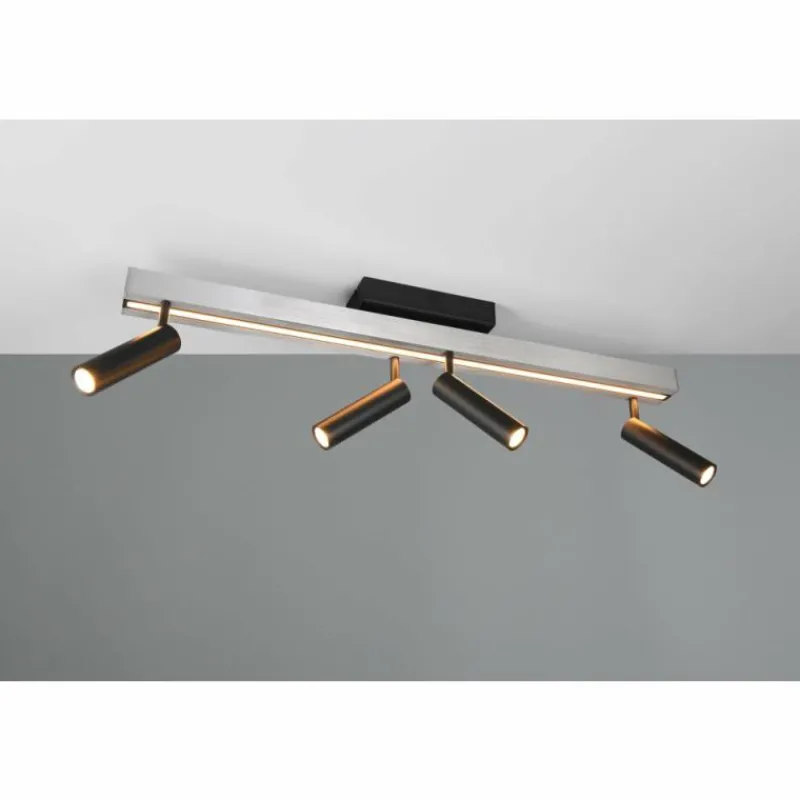 Luminaires Trio Zeno Plafonnier LED Aluminium, 5 lumières, Télécommandes* Éclairage Led