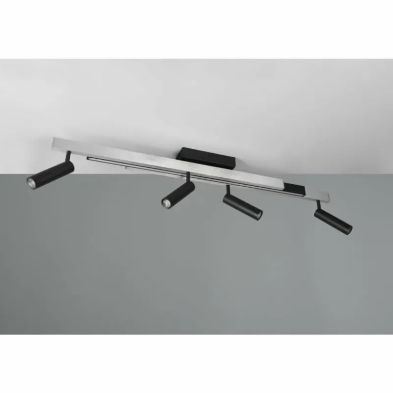 Luminaires Trio Zeno Plafonnier LED Aluminium, 5 lumières, Télécommandes* Éclairage Led