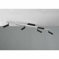 Luminaires Trio Zeno Plafonnier LED Aluminium, 5 lumières, Télécommandes* Éclairage Led