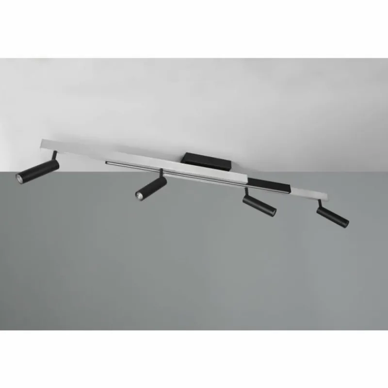 Luminaires Trio Zeno Plafonnier LED Aluminium, 5 lumières, Télécommandes* Éclairage Led