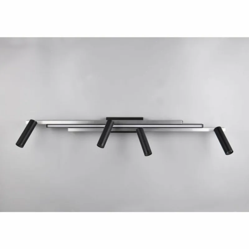 Luminaires Trio Zeno Plafonnier LED Aluminium, 5 lumières, Télécommandes* Éclairage Led