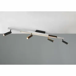 Luminaires Trio Zeno Plafonnier LED Aluminium, 5 lumières, Télécommandes* Éclairage Led