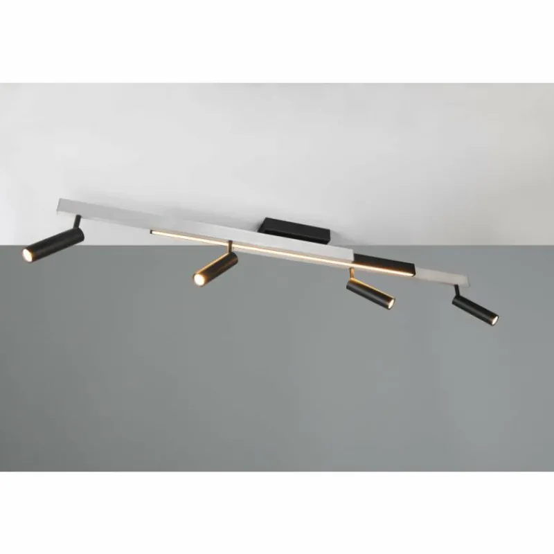 Luminaires Trio Zeno Plafonnier LED Aluminium, 5 lumières, Télécommandes* Éclairage Led