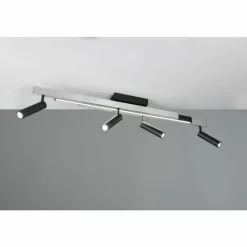 Luminaires Trio Zeno Plafonnier LED Aluminium, 5 lumières, Télécommandes* Éclairage Led