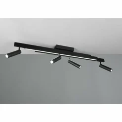 Luminaires Trio Zeno Plafonnier LED Noir, 5 lumières, Télécommandes* Éclairage Led