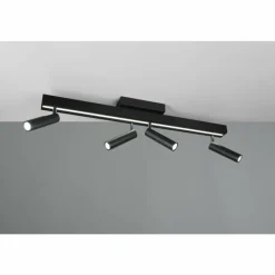 Luminaires Trio Zeno Plafonnier LED Noir, 5 lumières, Télécommandes* Éclairage Led