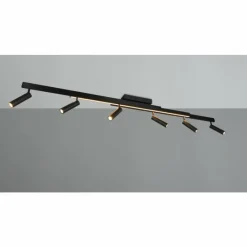 Luminaires Trio Zeno Plafonnier LED Noir, 7 lumières, Télécommandes* Éclairage Led