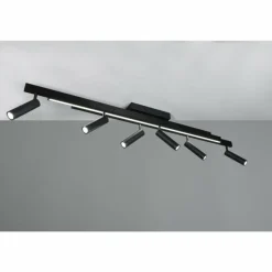 Luminaires Trio Zeno Plafonnier LED Noir, 7 lumières, Télécommandes* Éclairage Led
