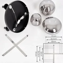 hofstein Zernez Plafonnier Noir, 3 lumières