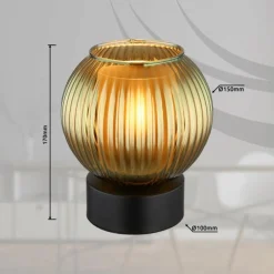 Luminaires Globo Lighting Zumba Lampe à poser Noir, 1 lumière