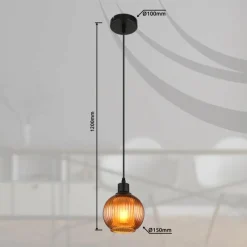 Luminaires Globo Lighting Zumba Suspension Noir, 1 lumière